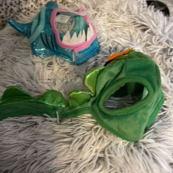 2x cat headpieces nwt dinosaur & shark/piranha fish - Picture 2 of 3